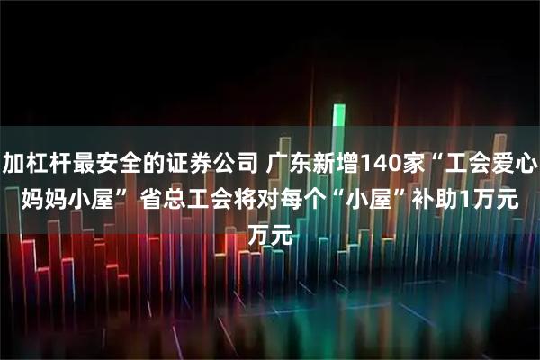 加杠杆最安全的证券公司 广东新增140家“工会爱心妈妈小屋” 省总工会将对每个“小屋”补助1万元